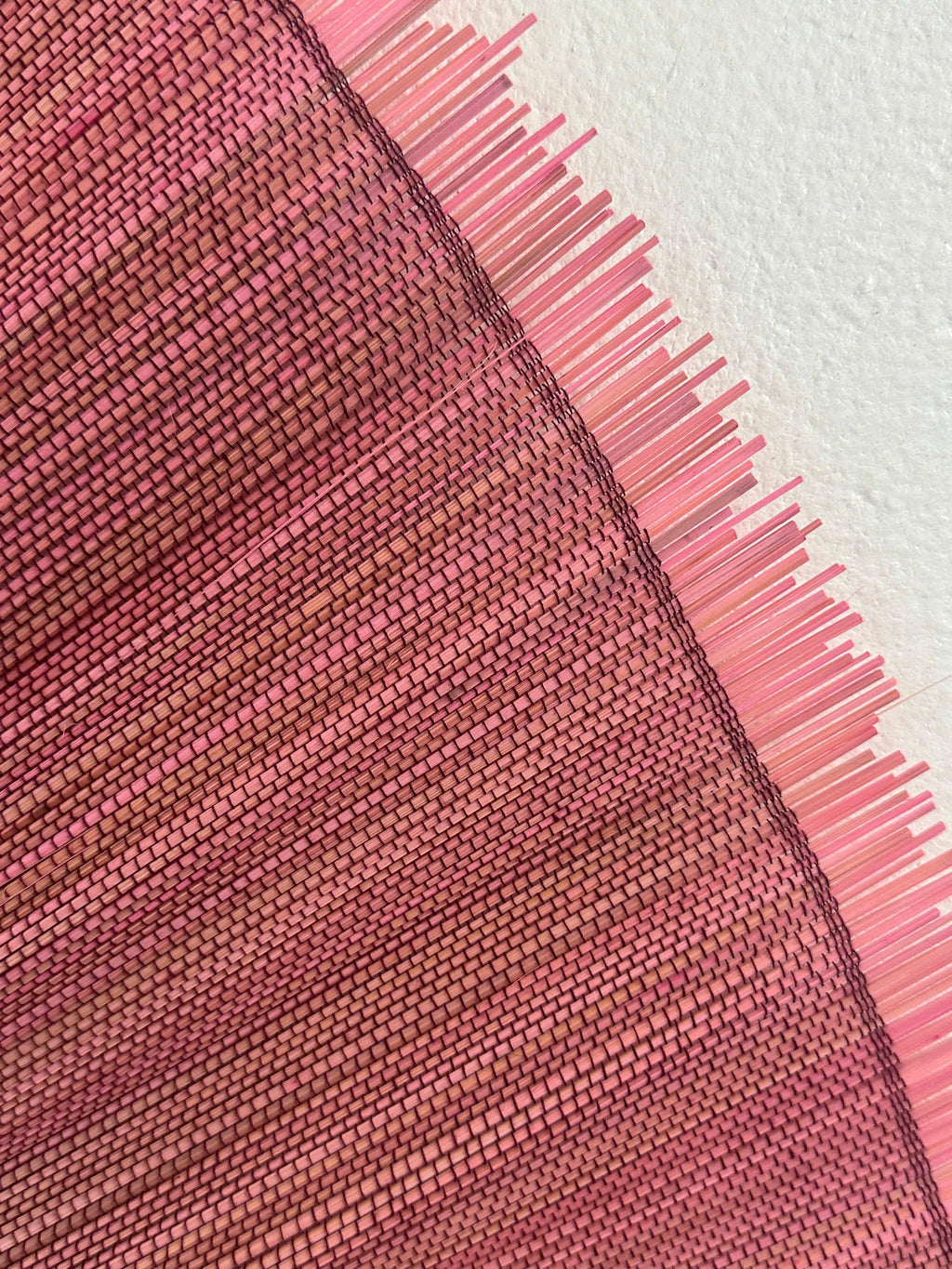 Large Bamboo Wall Fan – Dusty Rose Headboard Decor, Boho Japandi