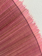 Large Bamboo Wall Fan – Dusty Rose Headboard Decor, Boho Japandi