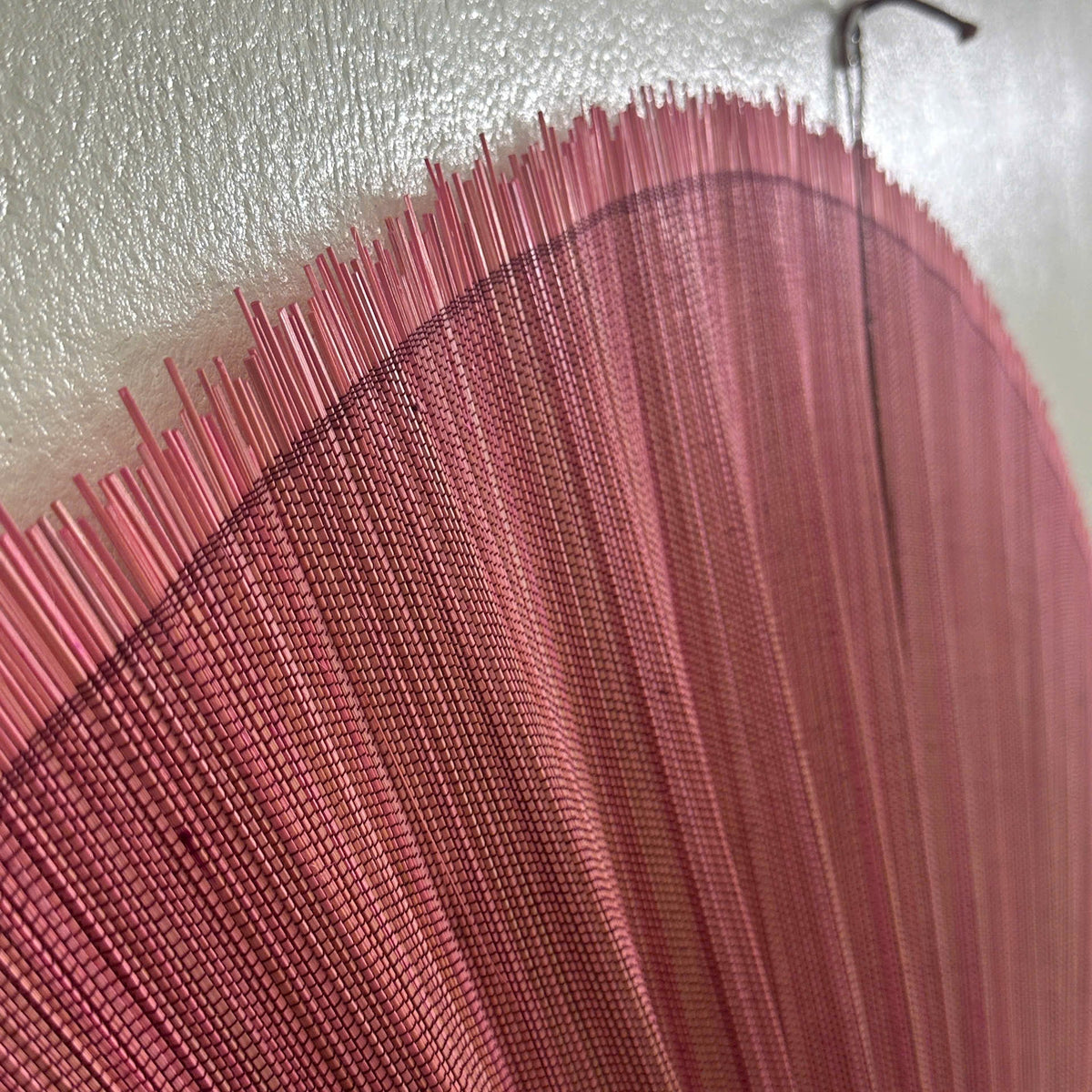 Large Bamboo Wall Fan – Dusty Rose Headboard Decor, Boho Japandi