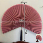 Large Bamboo Wall Fan – Dusty Rose Headboard Decor, Boho Japandi