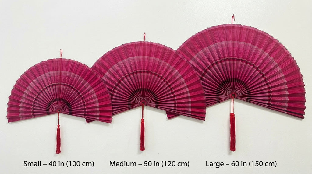 Handcrafted Bamboo Wall Fan Decor | Large Boho Woven Wall Art