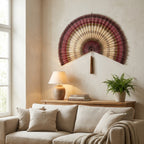 Bamboo Wall Fan Decor Brown – Large Boho Wall Hanging