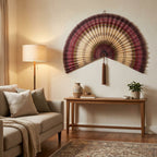 Bamboo Wall Fan Decor Brown – Large Boho Wall Hanging
