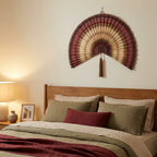 Bamboo Wall Fan Decor Brown – Large Boho Wall Hanging