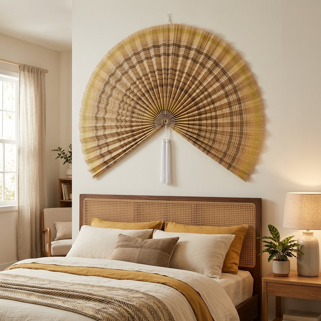 Boho Wall Basket Decor | Handwoven Seagrass Wall Basket Set for Living Room, Bedroom & Nursery