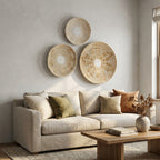 Basket Wall Decor Set of 3 | Large Boho Wall Decor for Bedroom, Living Room & Entryway