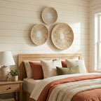 Basket Wall Decor Set of 3 | Large Boho Wall Decor for Bedroom, Living Room & Entryway
