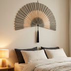 Oversized Bamboo Wall Fan Decor for Bedroom & Headboard