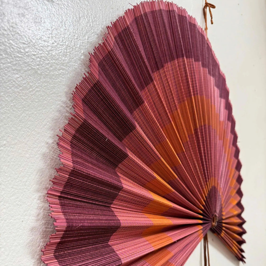 Oversized Bamboo Wall Fan Decor for Bedroom & Headboard