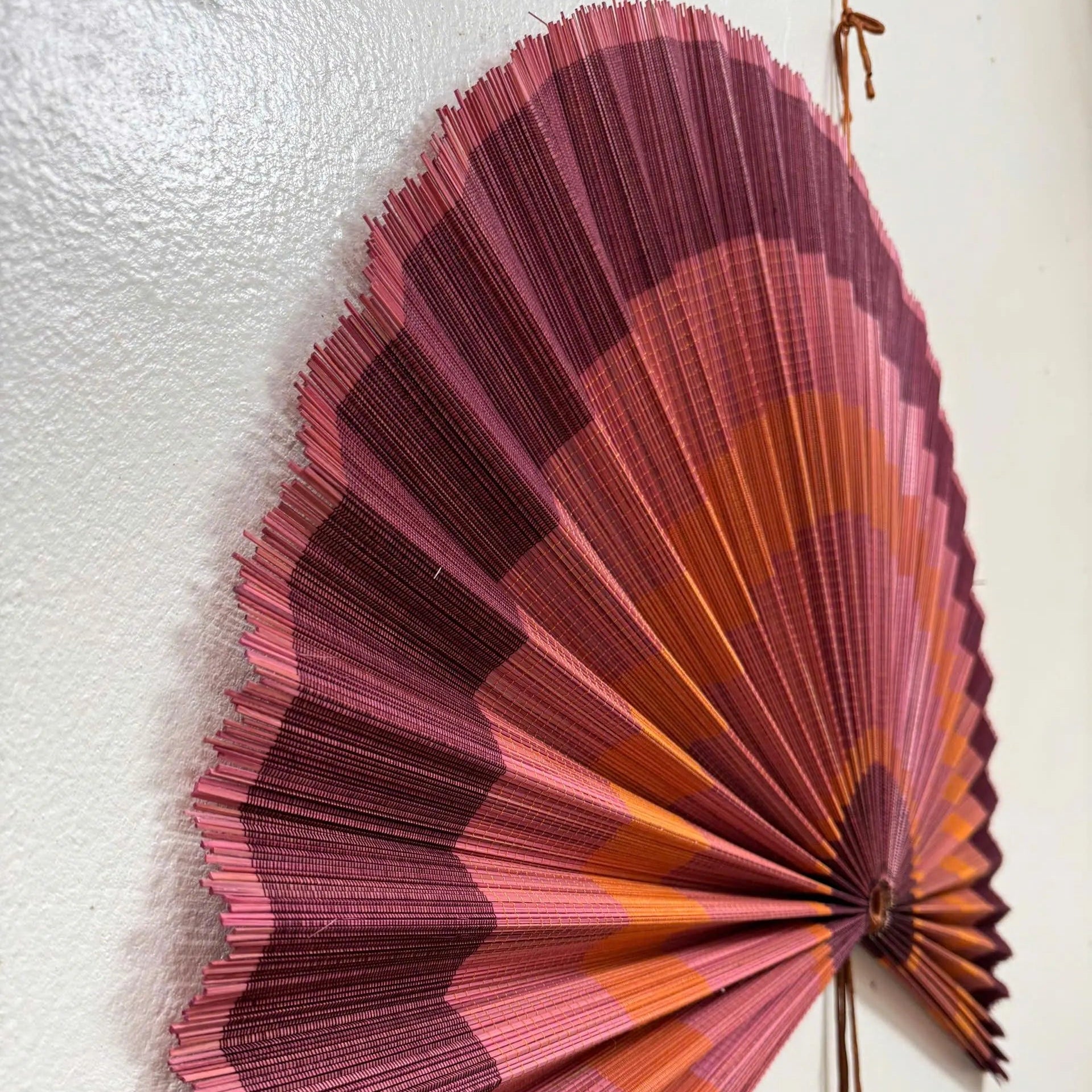 Oversized Bamboo Wall Fan Decor for Bedroom & Headboard