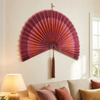 Oversized Bamboo Wall Fan Decor for Bedroom & Headboard