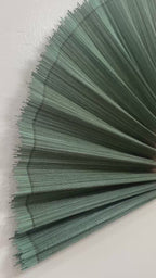 Artisan Green Bamboo Wall Fan – Large Boho Statement Art