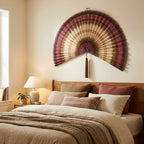 Bamboo Wall Fan Decor Brown – Large Boho Wall Hanging