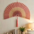 Oversized Bamboo Wall Fan Decor for Bedroom & Headboard