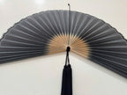 Black Bamboo Wall Fan Decor | Oversized Boho Statement Wall Hanging