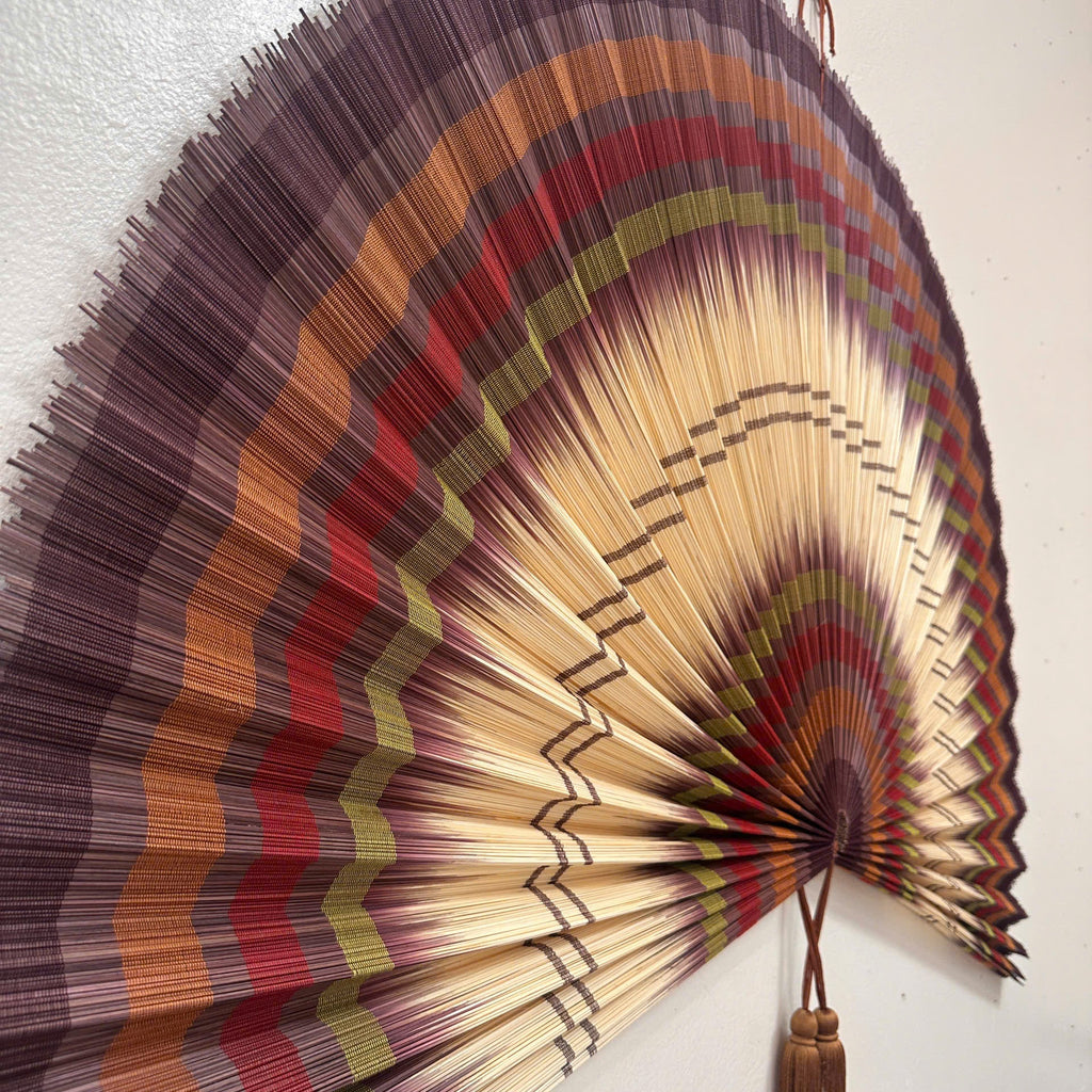 Bamboo Wall Fan Decor Brown – Large Boho Wall Hanging