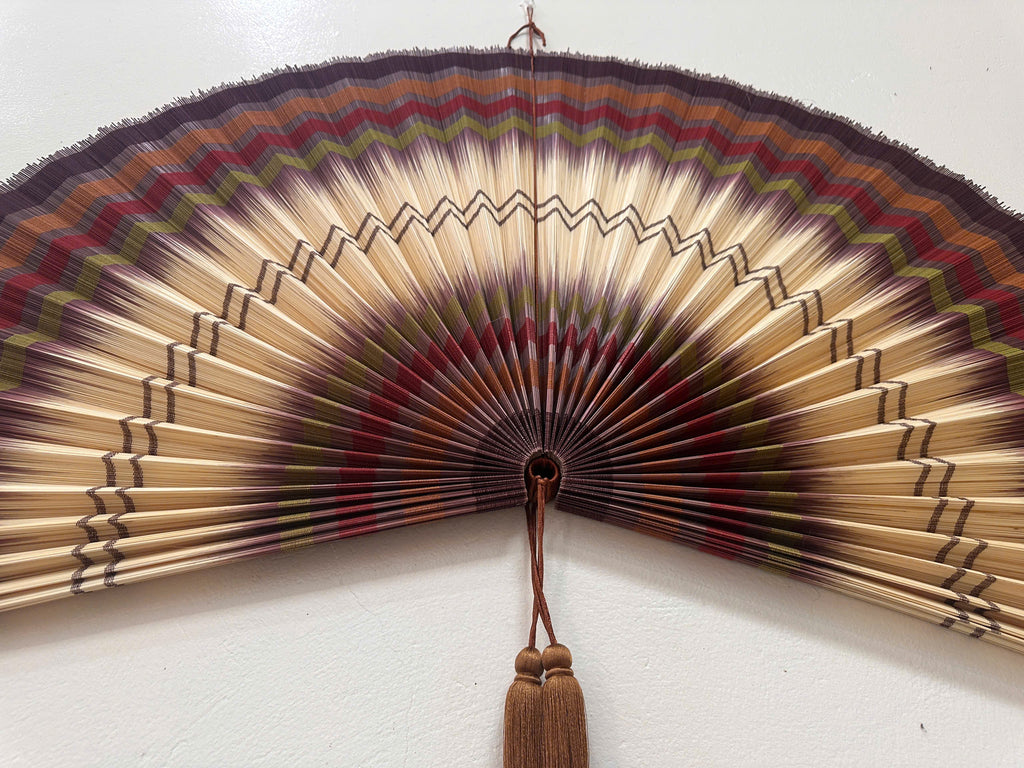 Oversized Bamboo Wall Fan Decor for Bedroom & Headboard