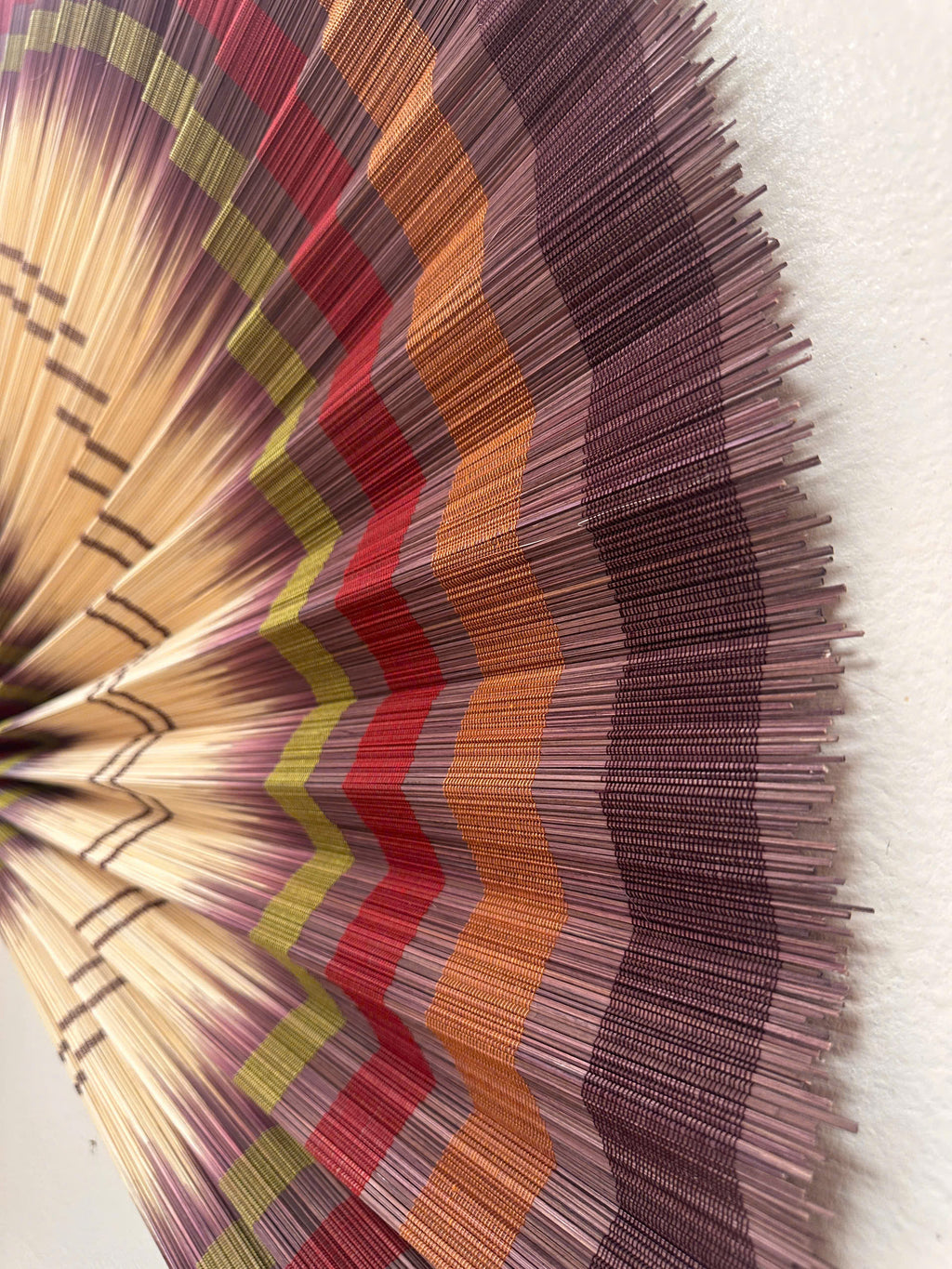 Bamboo Wall Fan Decor Brown – Large Boho Wall Hanging
