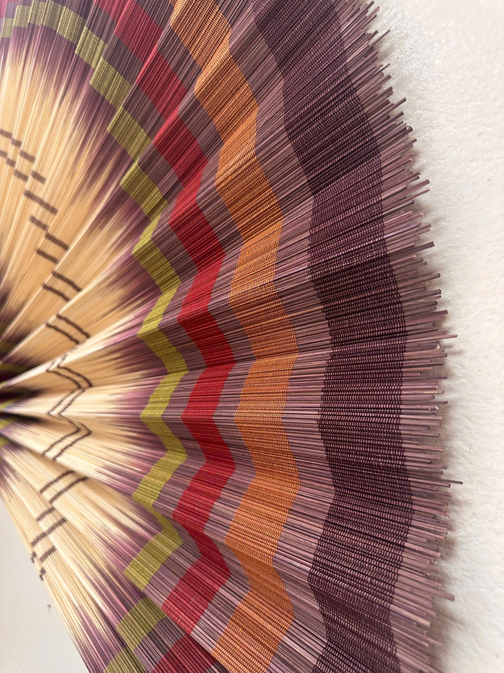 Bamboo Wall Fan Decor Brown – Large Boho Wall Hanging