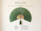 Artisan Green Bamboo Wall Fan – Large Boho Statement Art