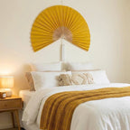 Large Bamboo Wall Fan Decor – Boho Wall Art for Bedroom & Living Room