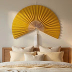 Large Bamboo Wall Fan Decor – Boho Wall Art for Bedroom & Living Room