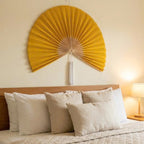Oversized Bamboo Wall Fan Decor for Bedroom & Headboard