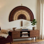 Bamboo Wall Fan Decor Brown – Large Boho Wall Hanging