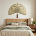 Bamboo Wall Fan Decor – Large Handmade Boho Wall Hanging