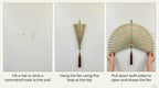 Bamboo Wall Fan Decor – Large Handmade Boho Wall Hanging