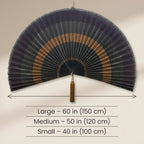 Large Bamboo Wall Fan Decor | Boho Wall Hanging for Bedroom & Living Room