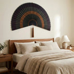 Large Bamboo Wall Fan Decor | Boho Wall Hanging for Bedroom & Living Room