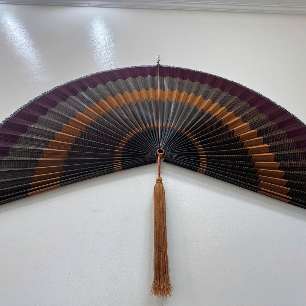 Large Bamboo Wall Fan Decor | Boho Wall Hanging for Bedroom & Living Room