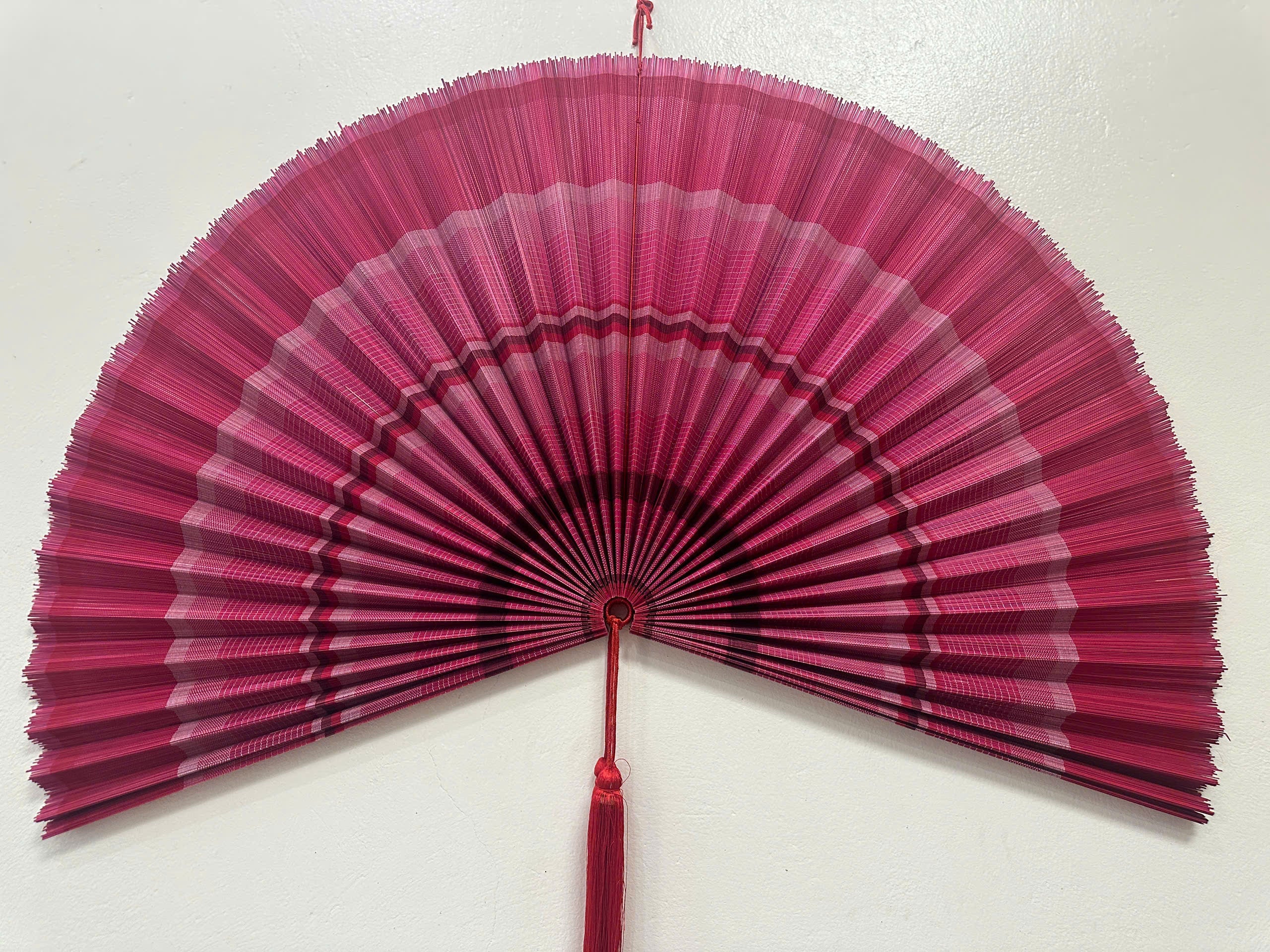 Handcrafted Bamboo Wall Fan Decor | Large Boho Woven Wall Art