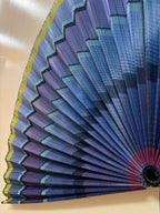 Ocean Blue Bamboo Wall Fan - Large Boho Wall Art